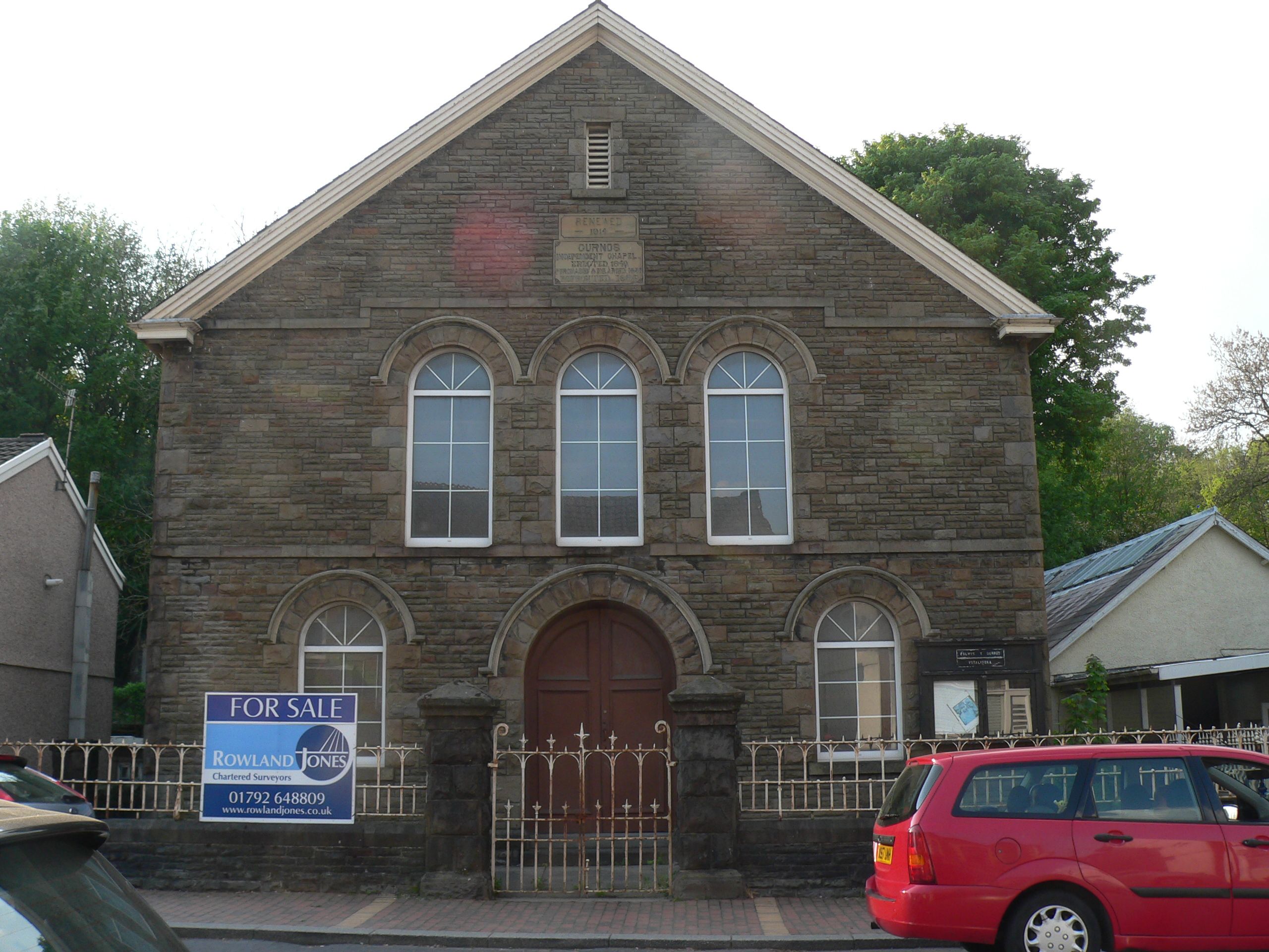 Gurnos Chapel after closure, and up for sale
